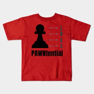 Chess potential pun PAWNtential Kids T-Shirt